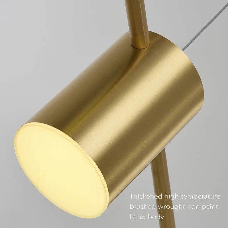 Modern LED Chandelier – Dimmable Multi-Head Ceiling Light