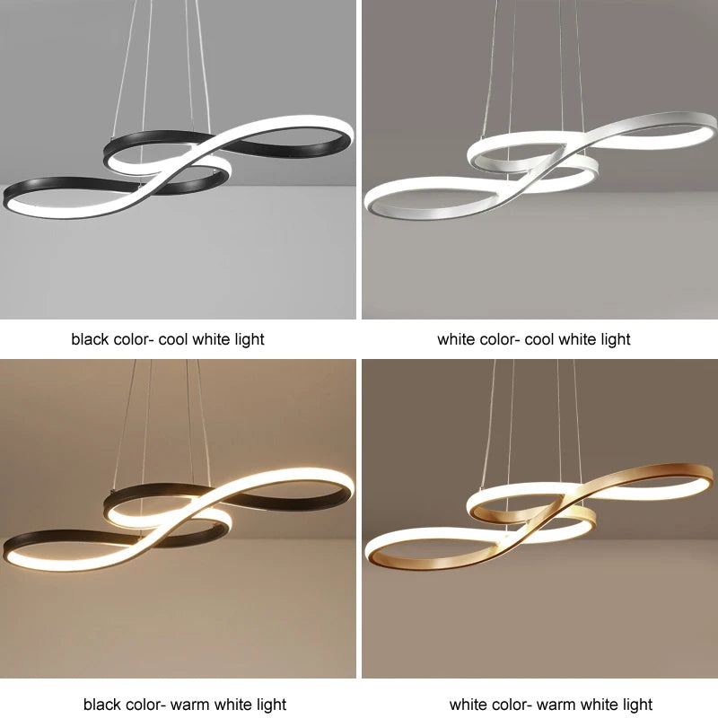 Modern LED Kitchen Island Pendant Light – Remote Dimmable