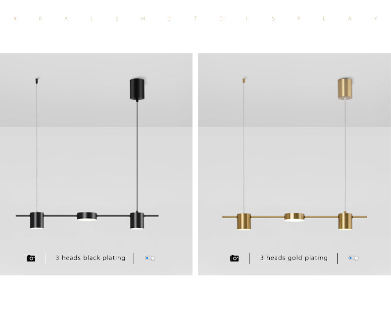 Modern LED Chandelier – Dimmable Multi-Head Ceiling Light