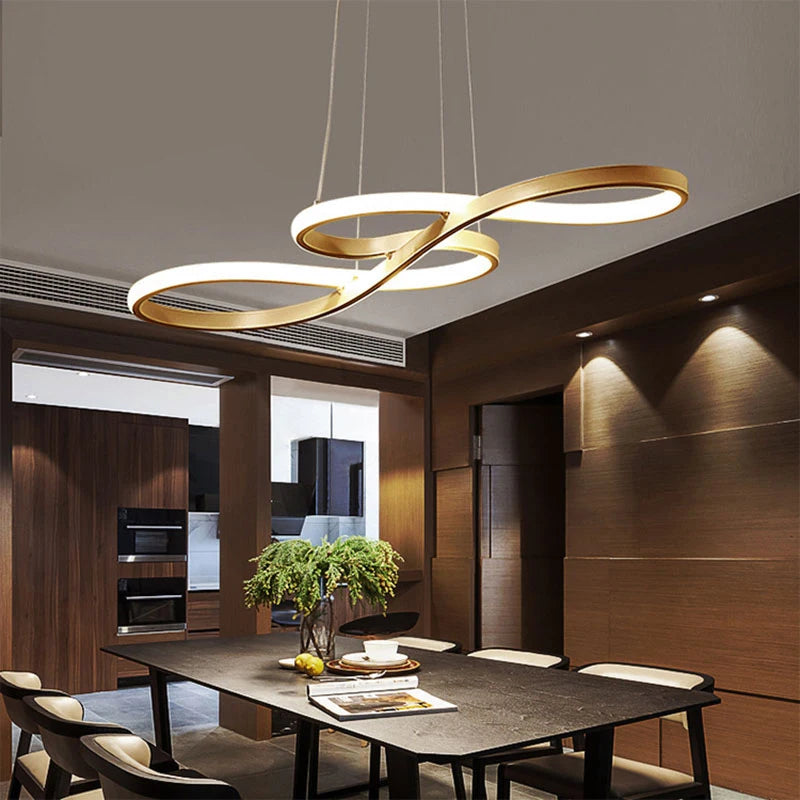 Modern LED Kitchen Island Pendant Light – Remote Dimmable