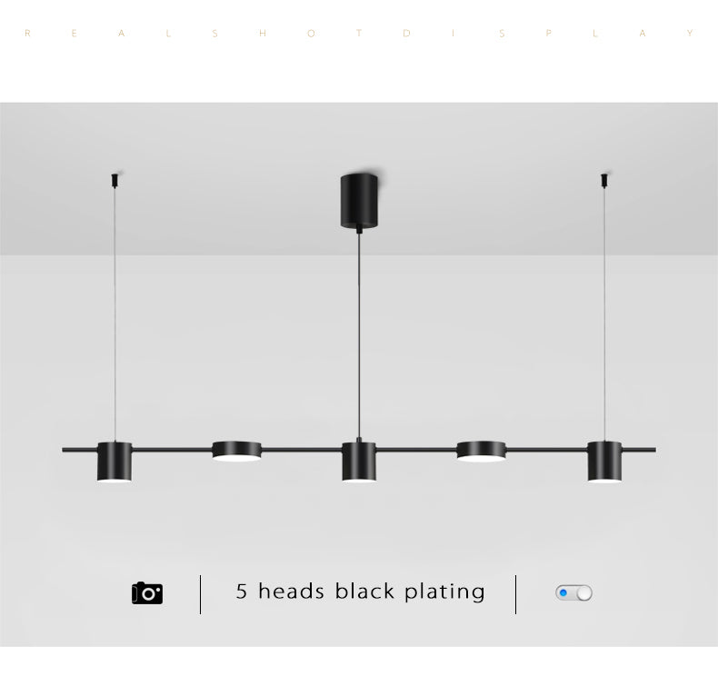 Modern LED Chandelier – Dimmable Multi-Head Ceiling Light