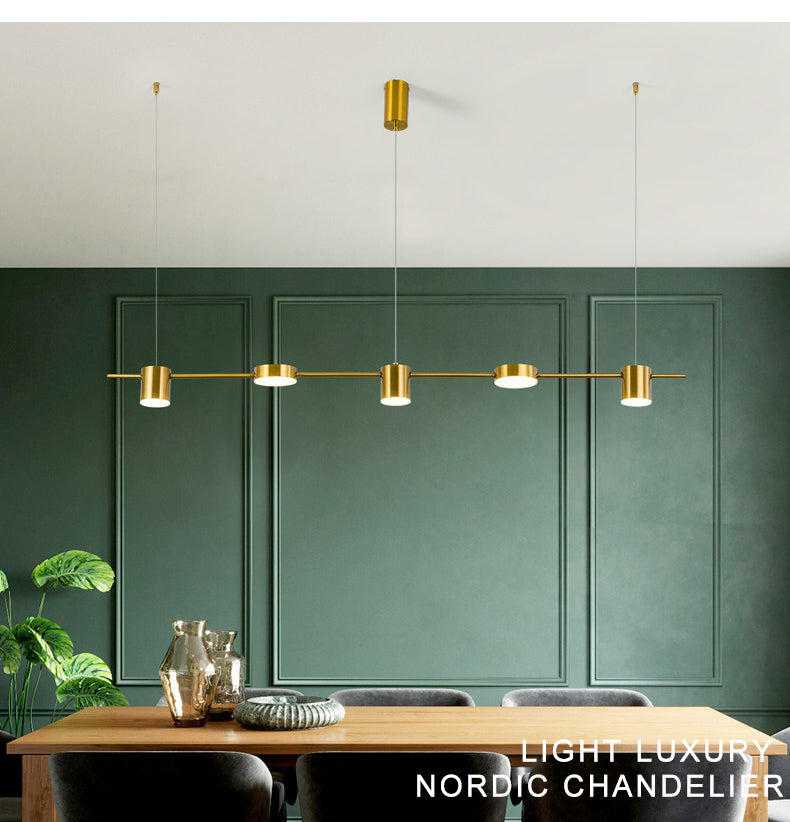 Modern LED Chandelier – Dimmable Multi-Head Ceiling Light