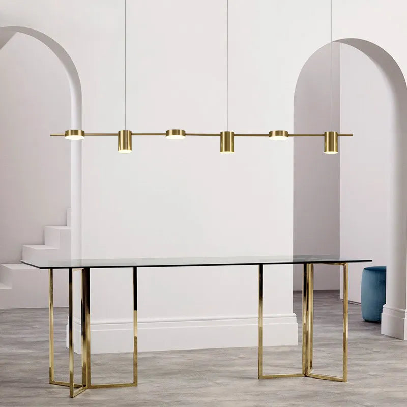 Modern LED Chandelier – Dimmable Multi-Head Ceiling Light