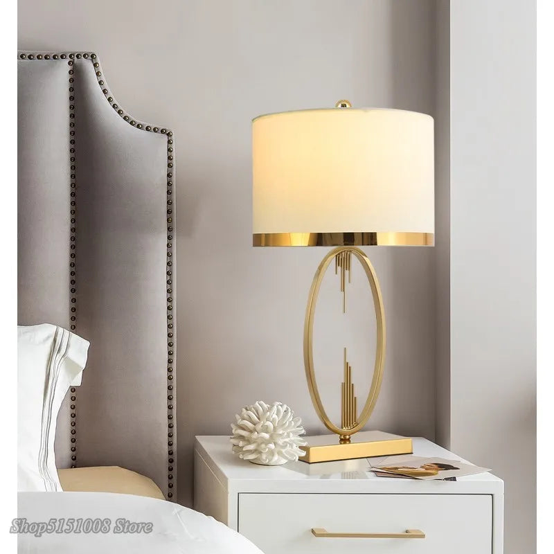 Nordic Metal Pipe Floor Lamp – Fabric Shade, E27, Small & Large