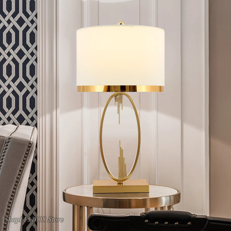 Nordic Metal Pipe Floor Lamp – Fabric Shade, E27, Small & Large