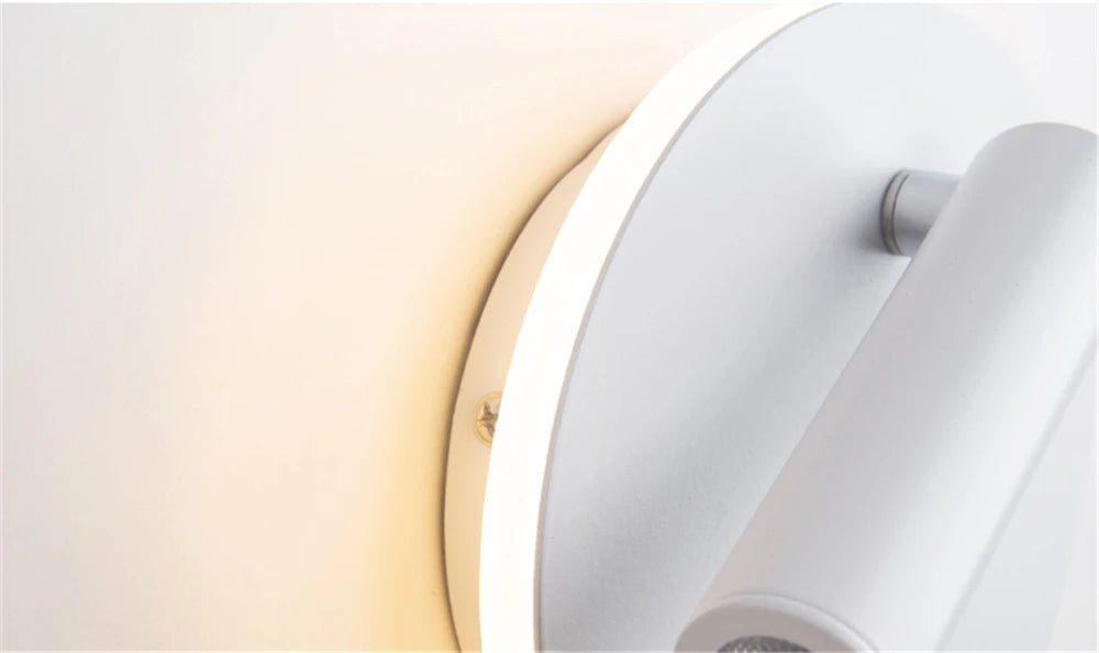 Swivel LED Wall Lamp with Switch – Dimmable Bedside Reading Light