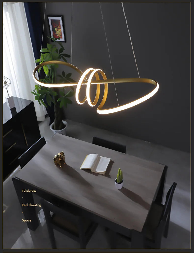 Modern LED Kitchen Island Pendant Light – Remote Dimmable
