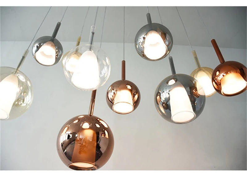 Glass Penta Glo LED Pendant Light – 15, 20 or 25cm | 4 Colours