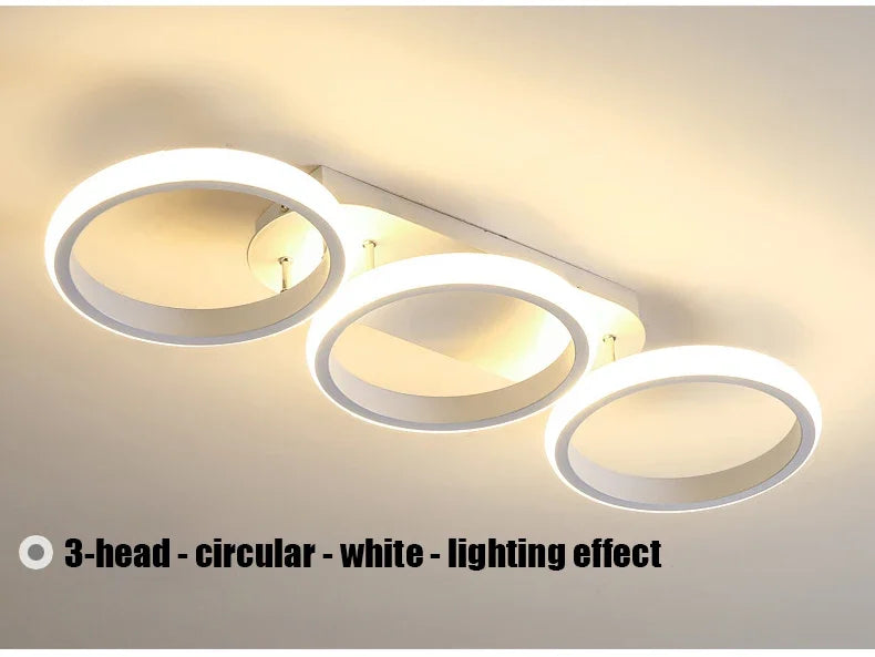 Nordic LED Ceiling Lamp – Square & Round, 20W/30W, 3-Colour Light