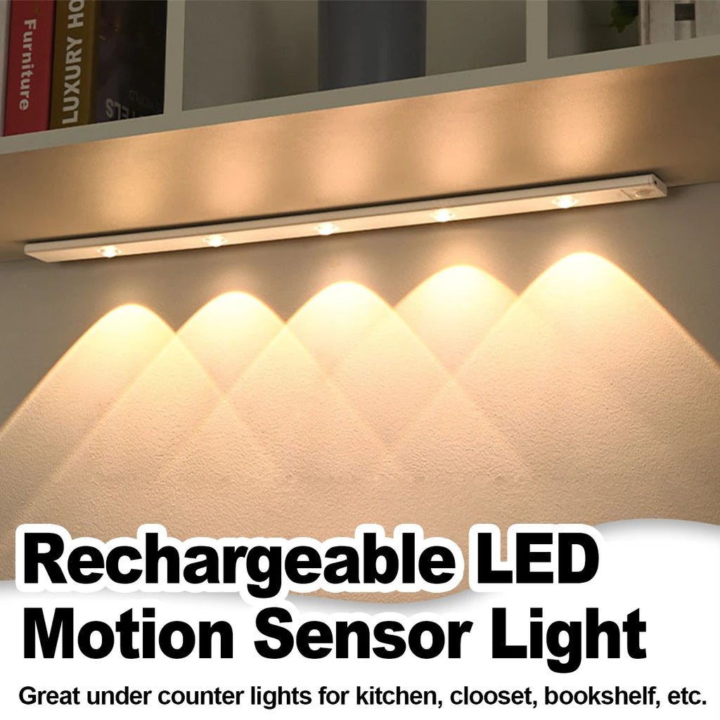 Ultra-Slim LED Motion Sensor Cabinet Light – USB Rechargeable