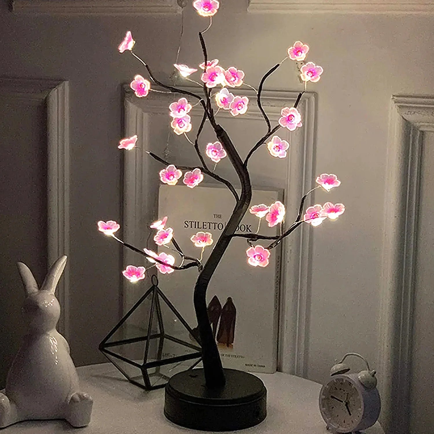 Kirschblüten-Bonsai-Nachtlicht — LED-Baumlampe mit Berührungssensor