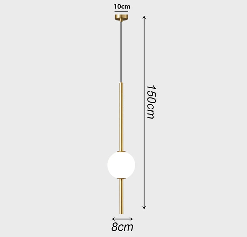 Modern LED Bedside Pendant Light – 1 or 2 Heads, 4 Light Modes