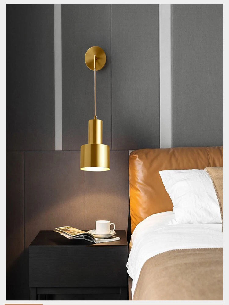 Nordic Gold Wall Sconce — Vintage Industrial Wall Light