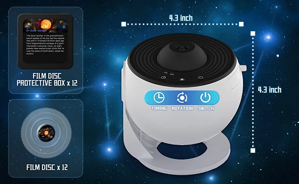 13-in-1 Planetarium Galaxy Projector – HD, 360°, 70m² Coverage, USB