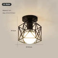 Vintage Industrial E27 Ceiling Lamp — Black Metal Cage | AlohaHome