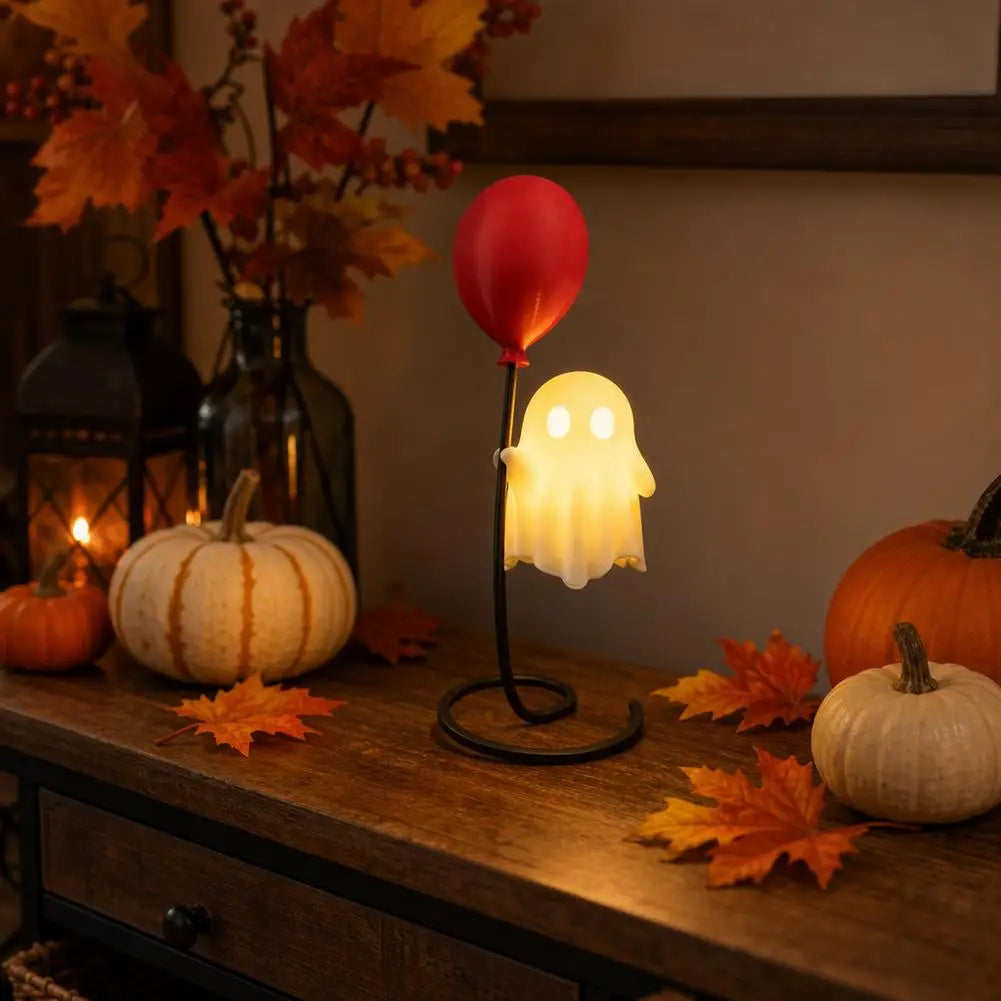 Halloween Ghost Balloon Night Light – 16 cm