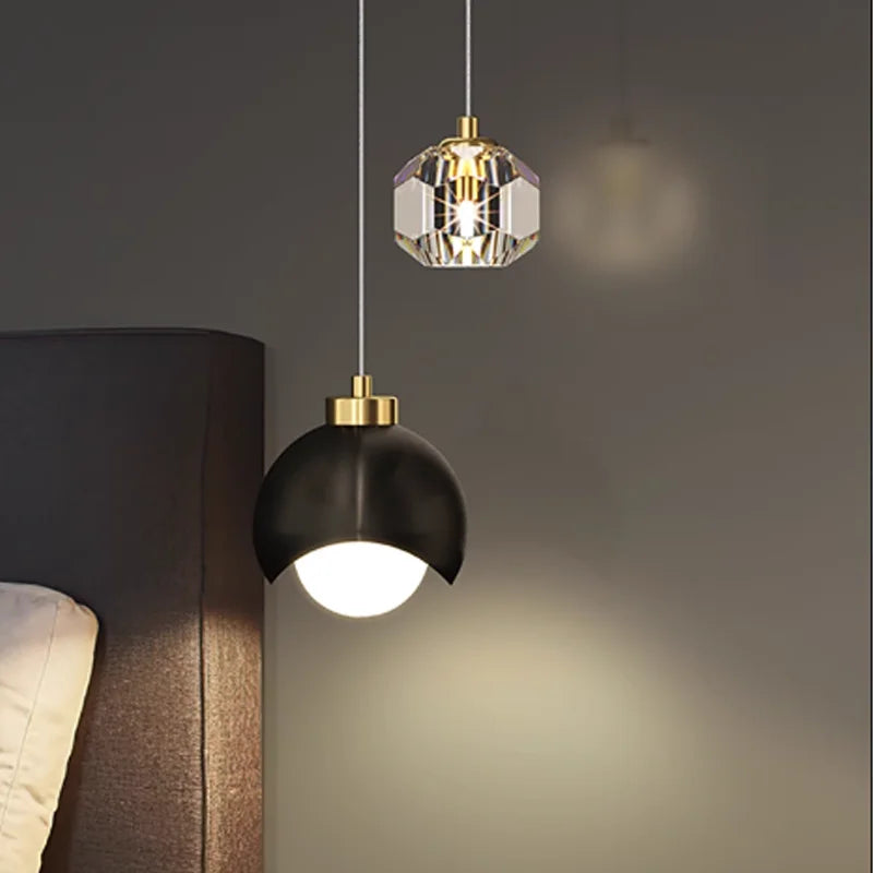 Nordic LED Crystal Ball Pendant Light – Modern Hanging Lamp