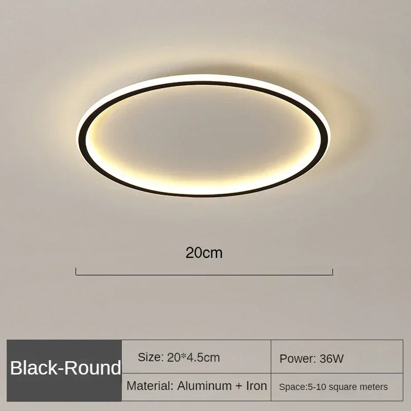 Nordic Minimalist LED Ceiling Light – Round, 20/30 cm, 3 Colors