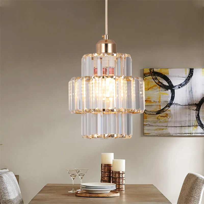 Creative Crystal LED Chandelier Pendant Lamp – E14 Hanging Light