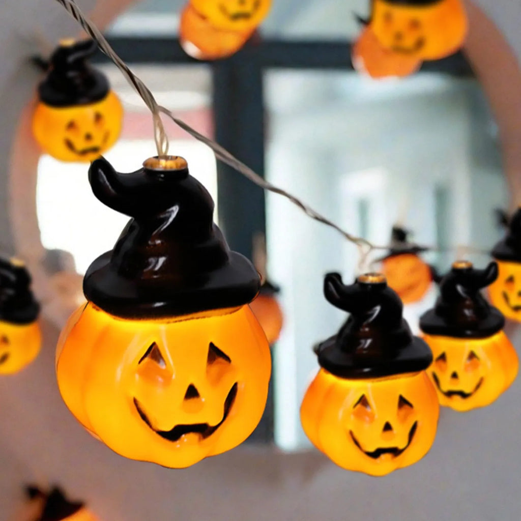 Halloween Pumpkins String Lights, Holiday Jack-O-Lantern Pumpkin Lights for Indoor Outdoor DIY Party Hanging Decor