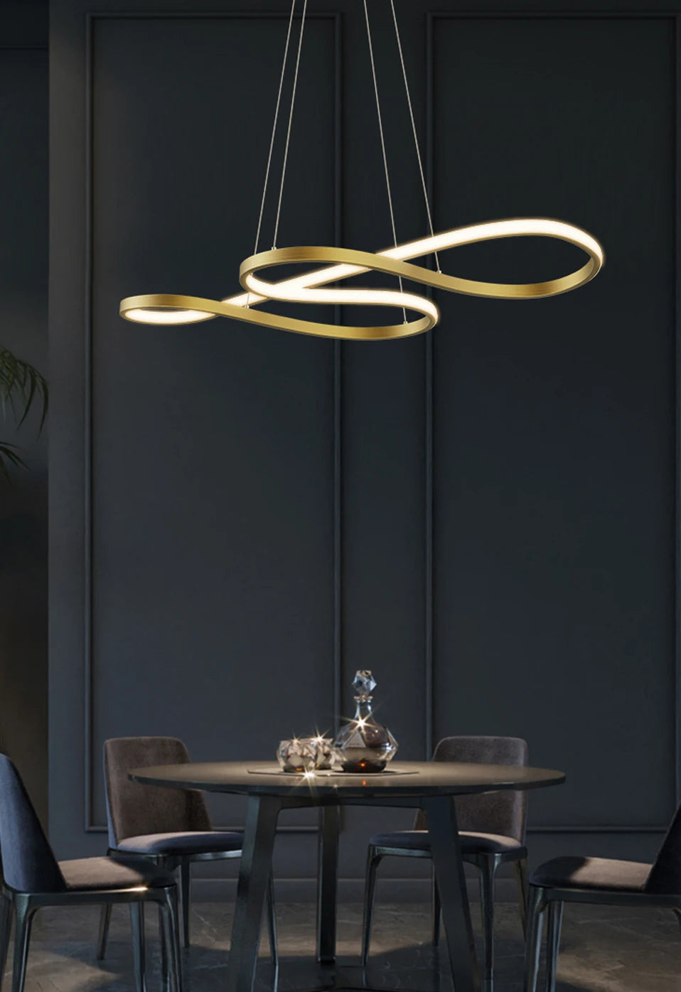 Modern LED Kitchen Island Pendant Light – Remote Dimmable