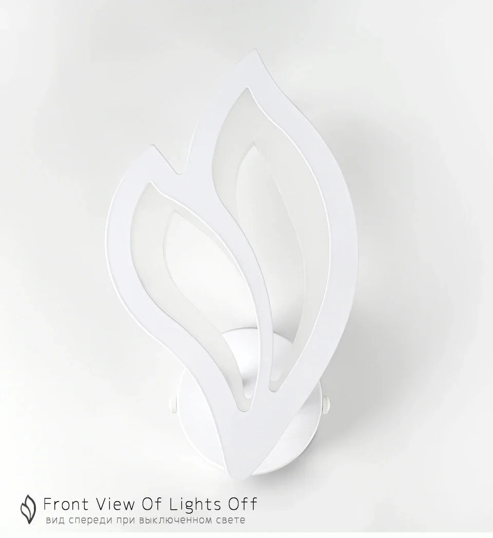 Modern Leaf LED Wall Lamp – Iron & Acrylic, Up & Down Light