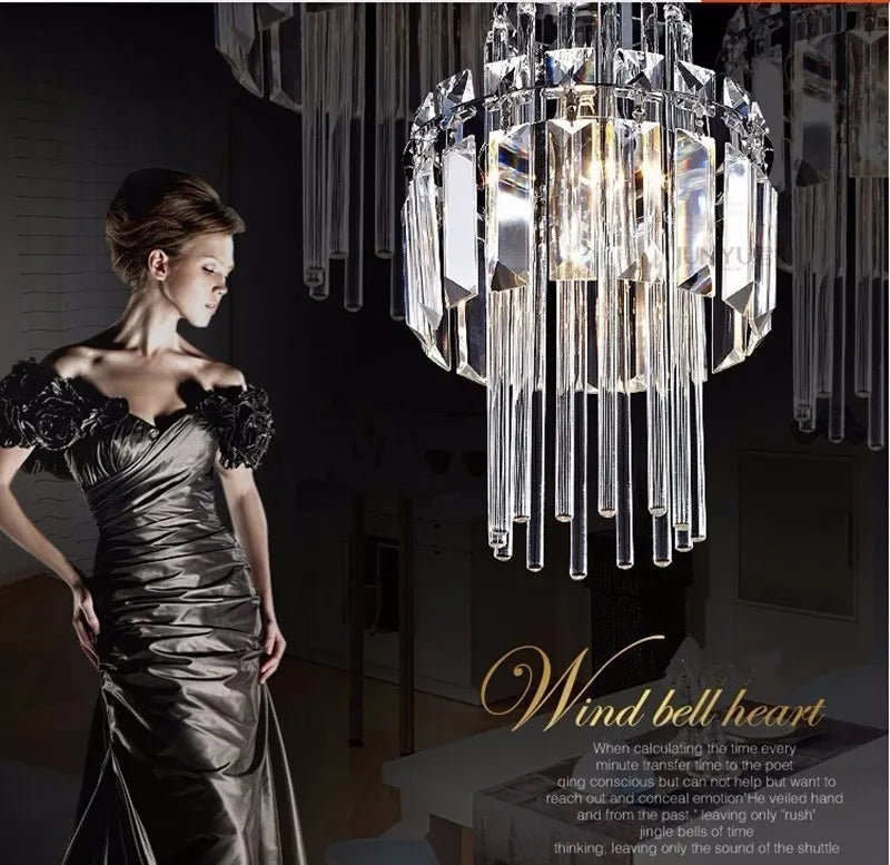 Creative Crystal LED Chandelier Pendant Lamp – E14 Hanging Light