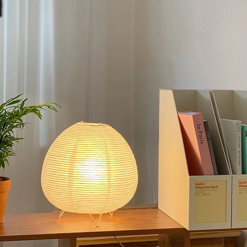 Wabi Sabi LED stolna svjetiljka – nordijski papirnati sjenilo | AlohaHome