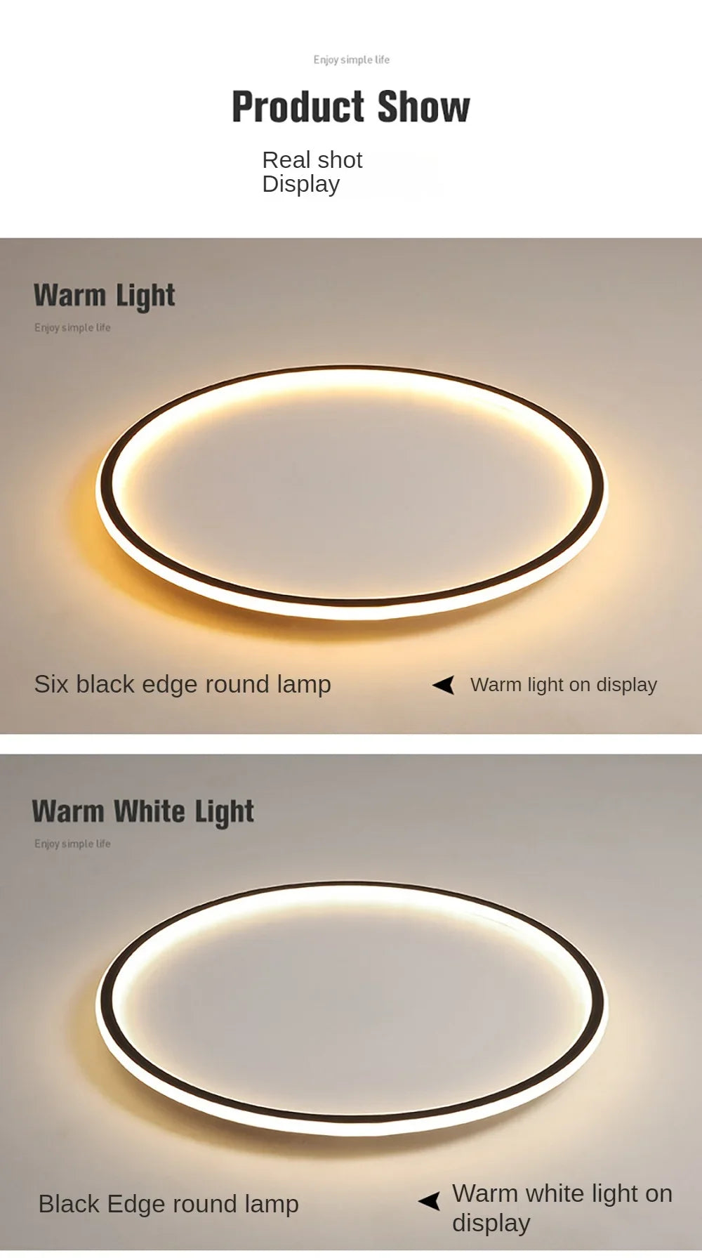 Nordic Minimalist LED Ceiling Light – Round, 20/30 cm, 3 Colors