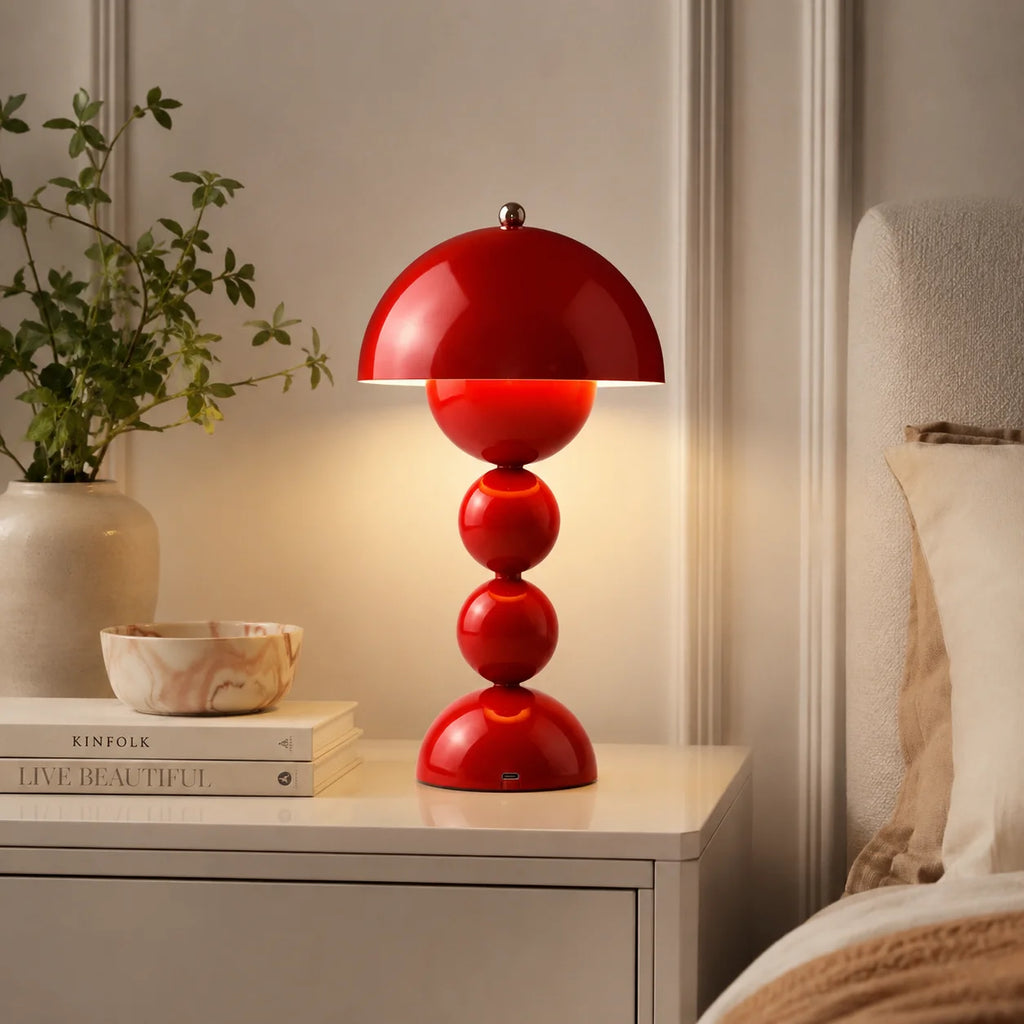 Nordic Touch LED Table Lamp — 3-Color Stepless Dimming, Battery Powered