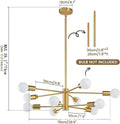 Modern E27 Chandelier – 6, 8, 10 or 12 Heads | Gold, Chrome & Black