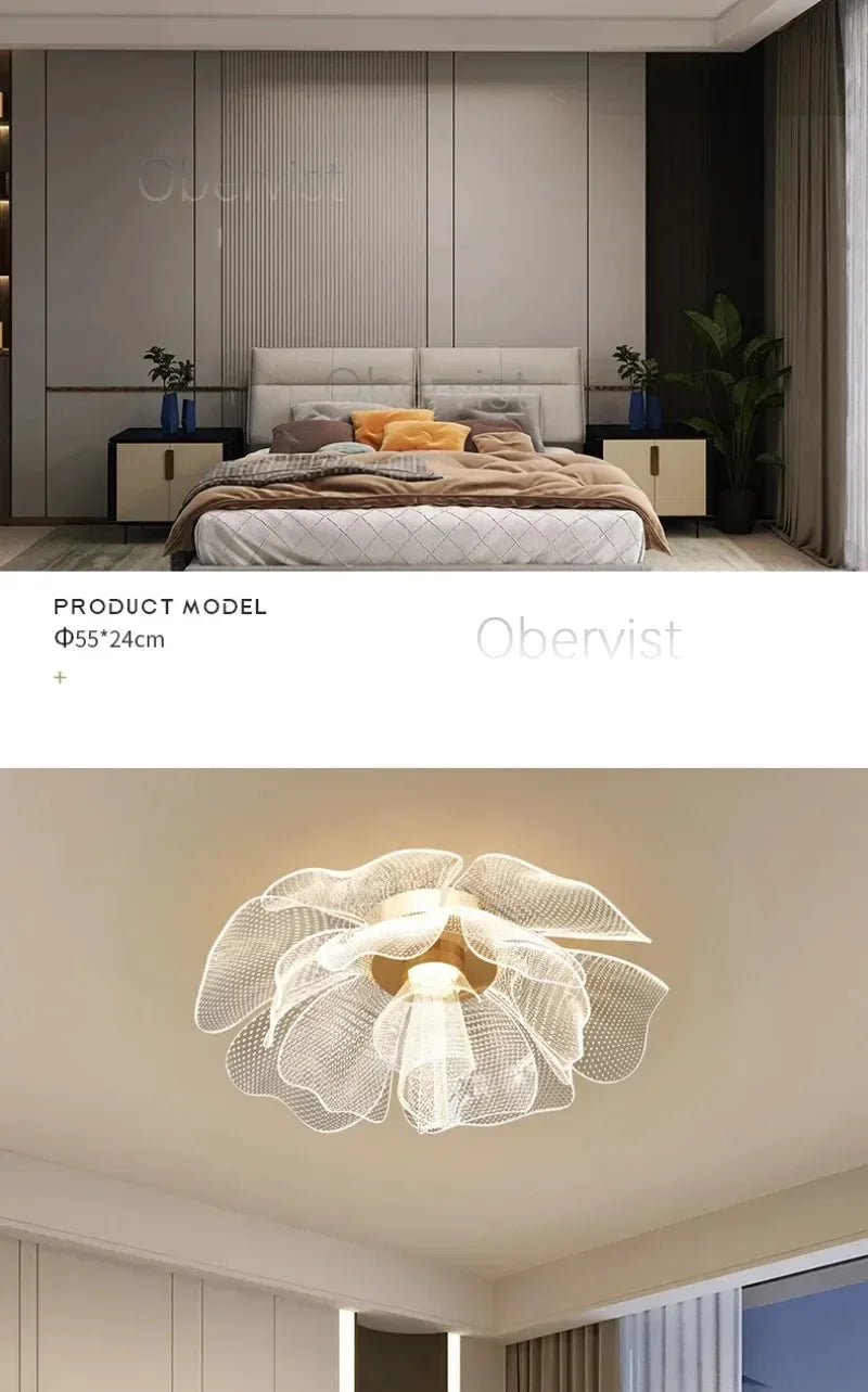 Luxury Flower Design LED Ceiling Light – 35, 45 or 55cm | Dimmable