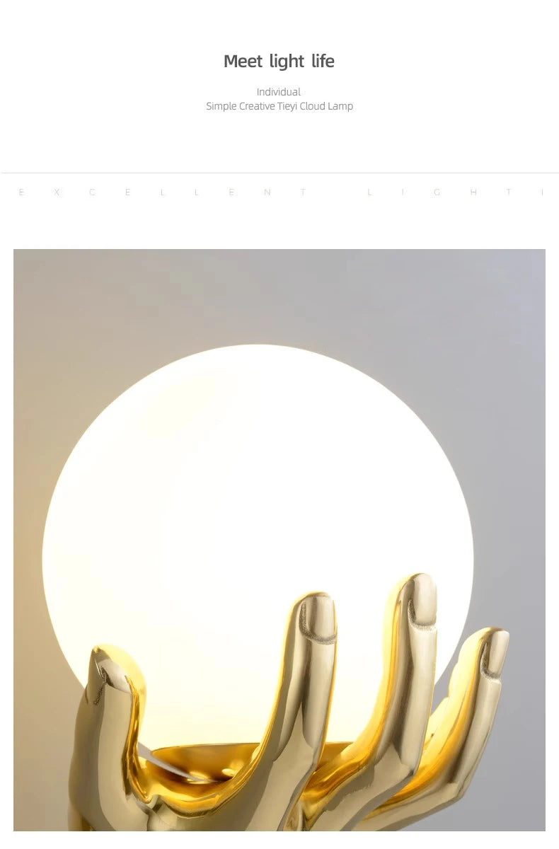 Harz & Glas LED-Wandleuchte – Gold Moderne Deko | AlohaHome