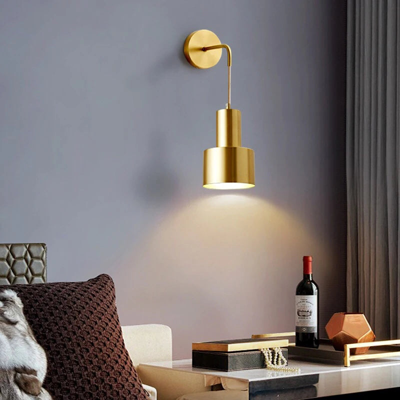 Nordic Gold Wall Sconce — Vintage Industrial Wall Light