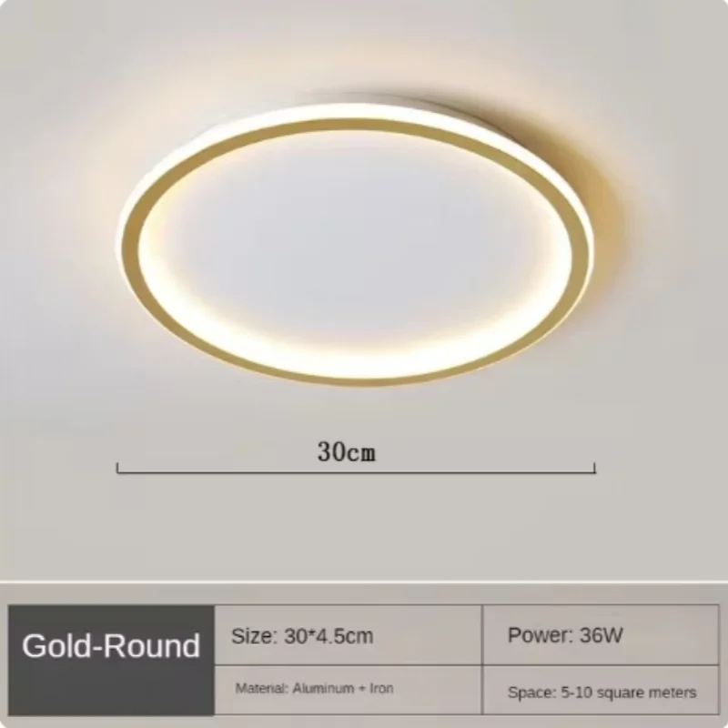 Nordic Minimalist LED Ceiling Light – Round, 20/30 cm, 3 Colors