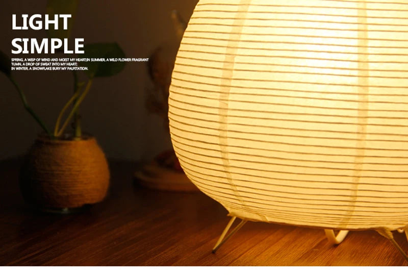 Wabi Sabi LED stolna svjetiljka – nordijski papirnati sjenilo | AlohaHome