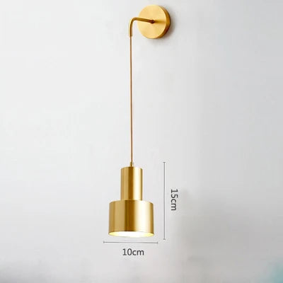 Nordic Gold Wall Sconce — Vintage Industrial Wall Light
