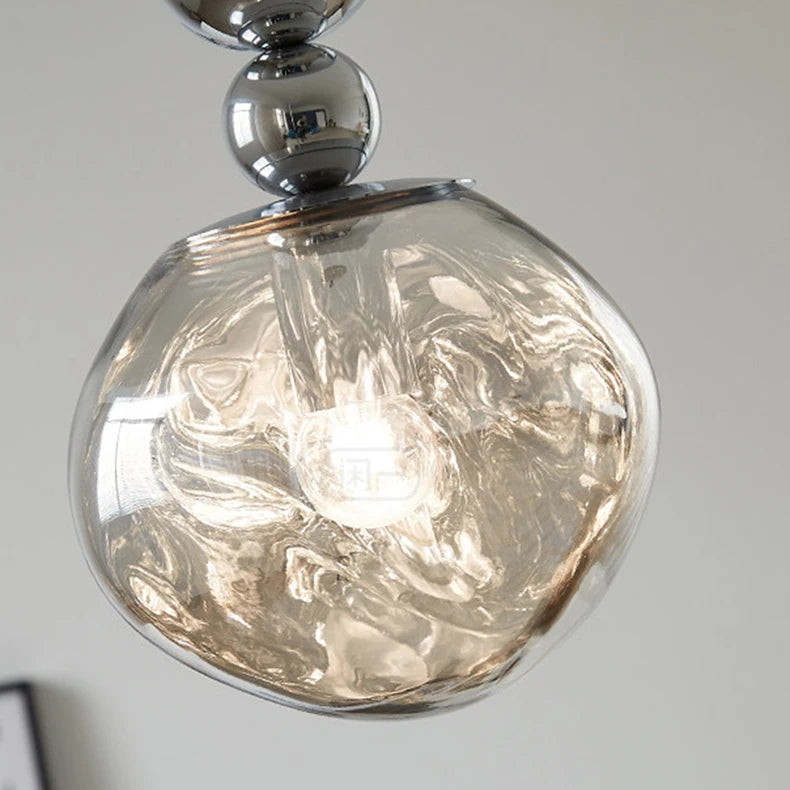 Modern LED Glass Pendant Chandelier – Smart Dimmable