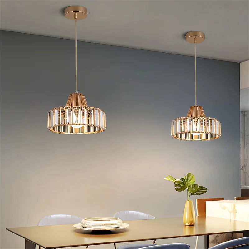 Creative Crystal LED Chandelier Pendant Lamp – E14 Hanging Light