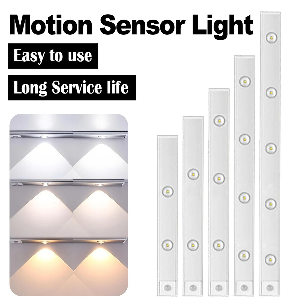 Ultra-Slim LED Motion Sensor Cabinet Light – USB Rechargeable