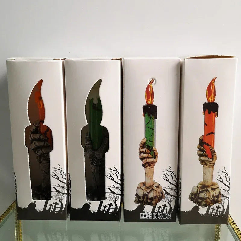 Halloween Skeleton Hand Candle Decoration – 15 cm