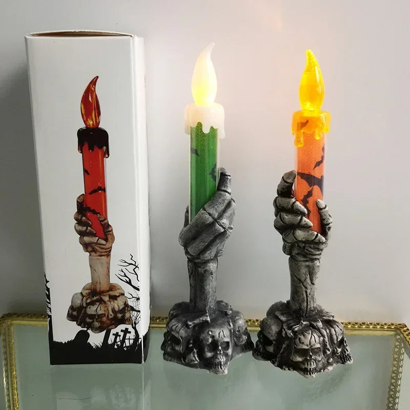 Halloween Skeleton Hand Candle Decoration – 15 cm