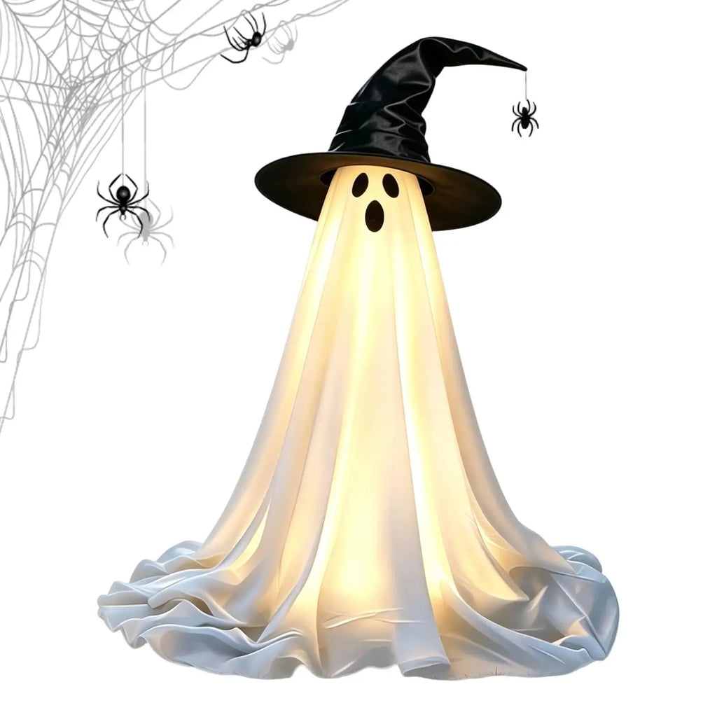 Halloween Light-Up Ghost with Witch Hat – 145 cm