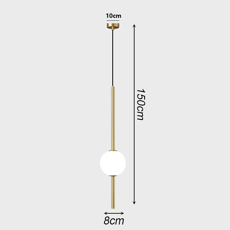 Modern LED Bedside Pendant Light – 1 or 2 Heads, 4 Light Modes