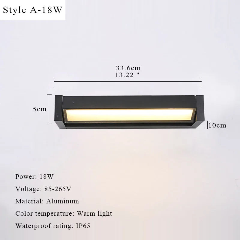 LED-Außenwandleuchte | 350° verstellbar | 12W–30W | IP65