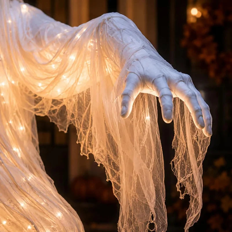 Halloween Ghost & Pumpkin LED Decoration – 20 cm