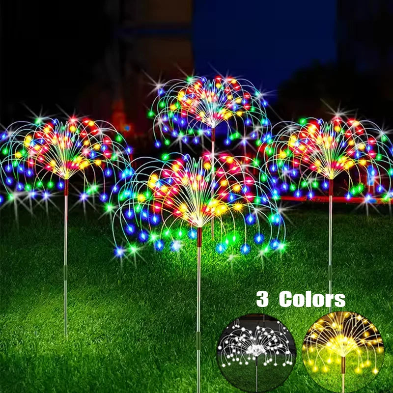 Solar-Feuerwerk-Licht – Garten- & Feiertags-Lichterkette für Draußen