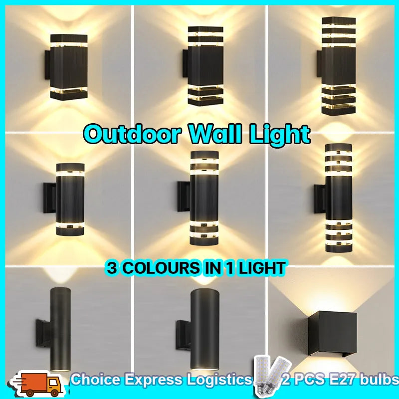 Wasserdichte LED-Wandleuchte – Austauschbare E27-Glühbirne