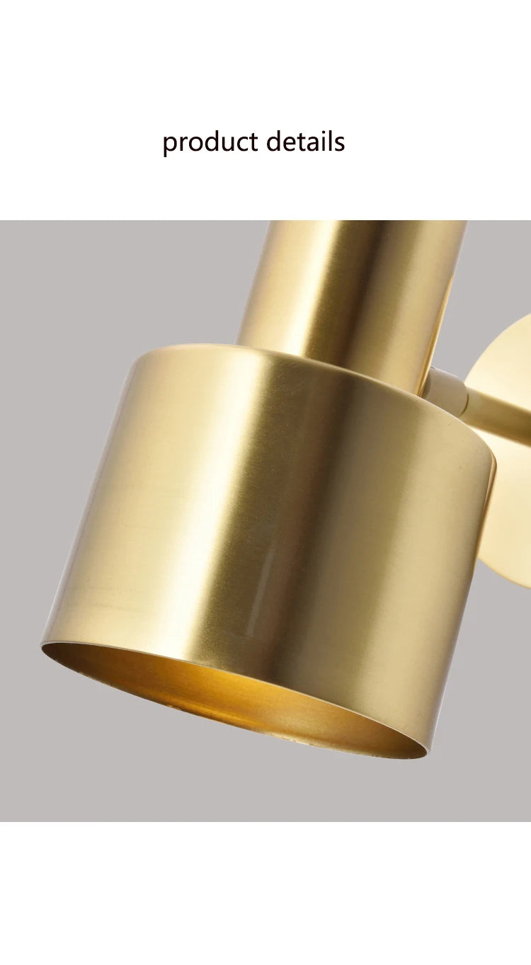 Nordic Gold Wall Sconce — Vintage Industrial Wall Light
