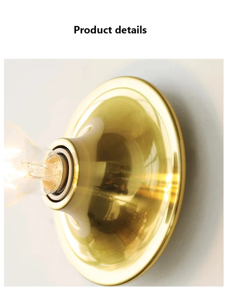 Nordic Retro Wall Lamp – 15cm Iron, 6 Colours | Bedroom & Hallway